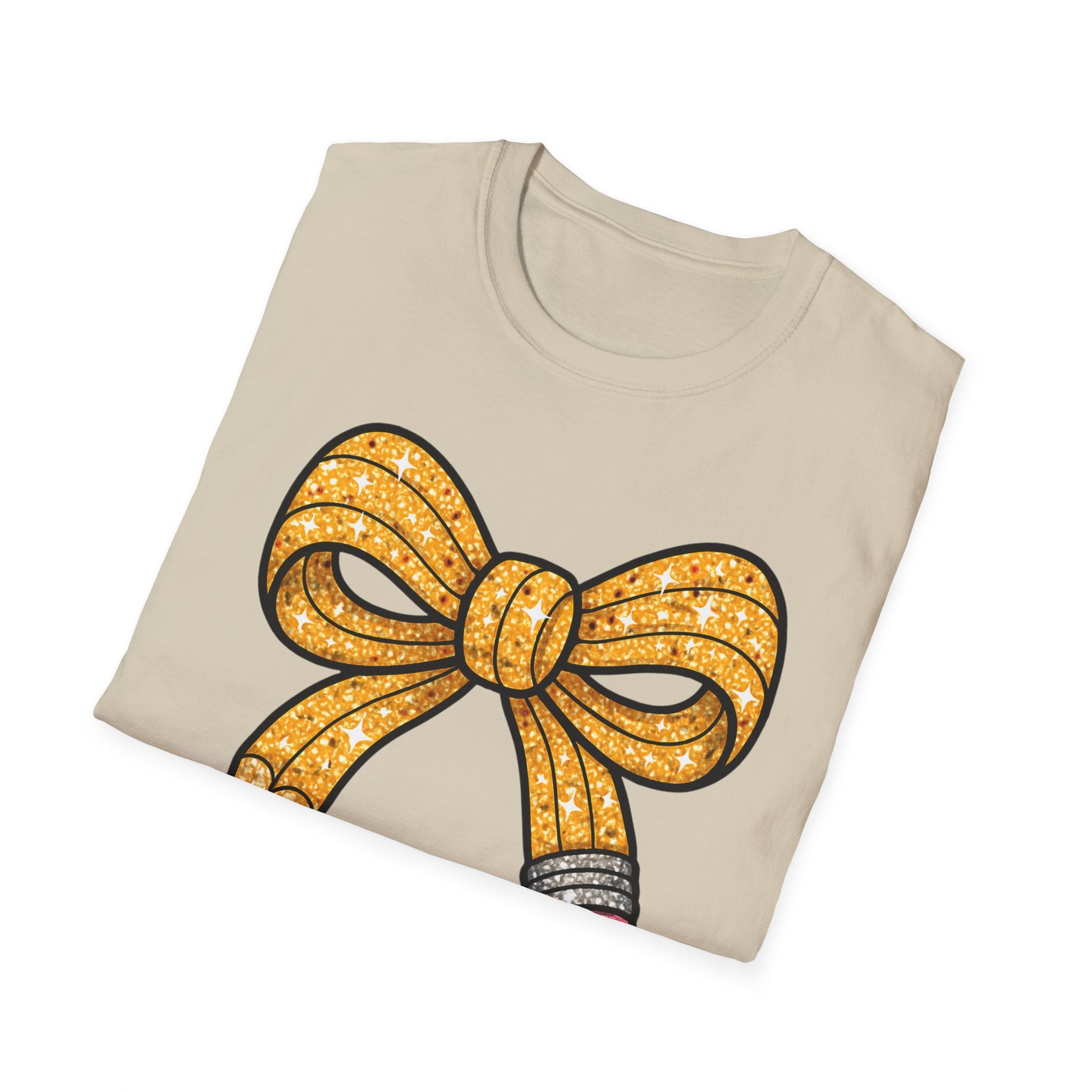 Cute Pencil Bow T-Shirt, Back to School Gift, Teacher Appreciation, Fun Classroom Apparel, Student Style