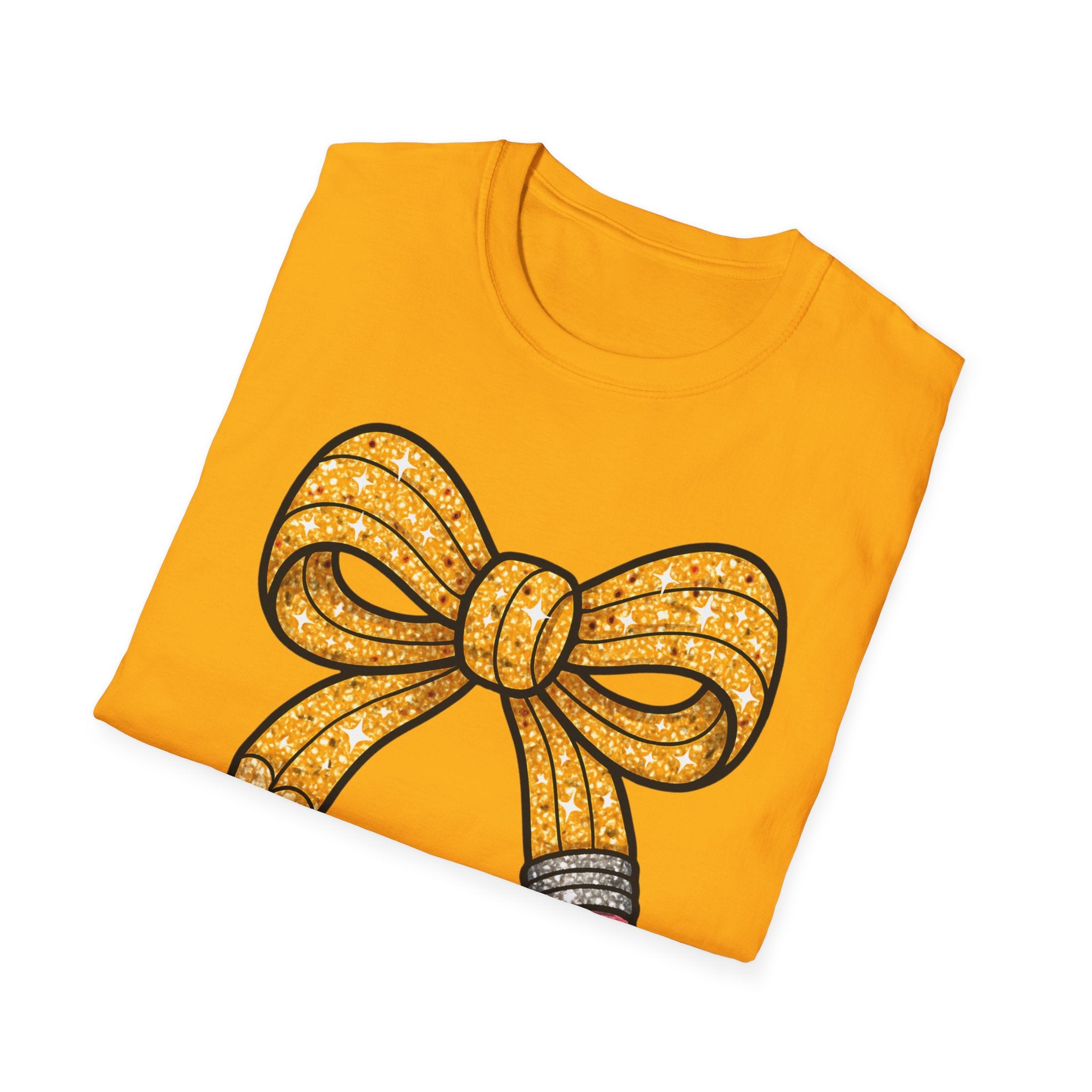 Cute Pencil Bow T-Shirt, Back to School Gift, Teacher Appreciation, Fun Classroom Apparel, Student Style