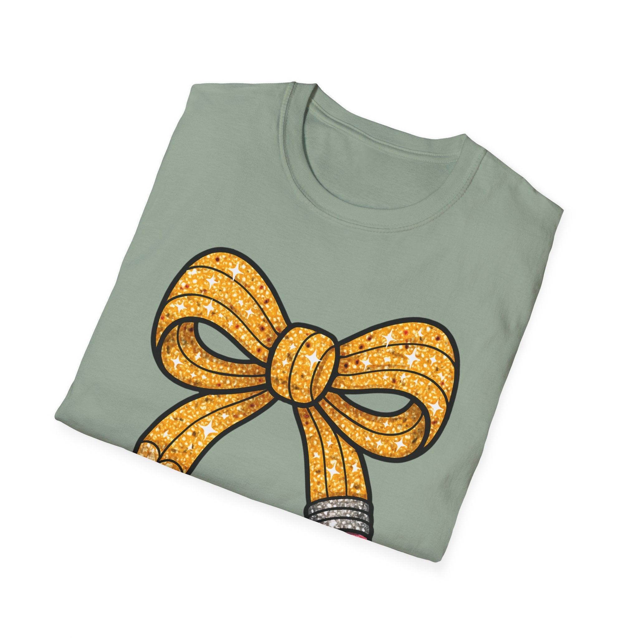 Cute Pencil Bow T-Shirt, Back to School Gift, Teacher Appreciation, Fun Classroom Apparel, Student Style