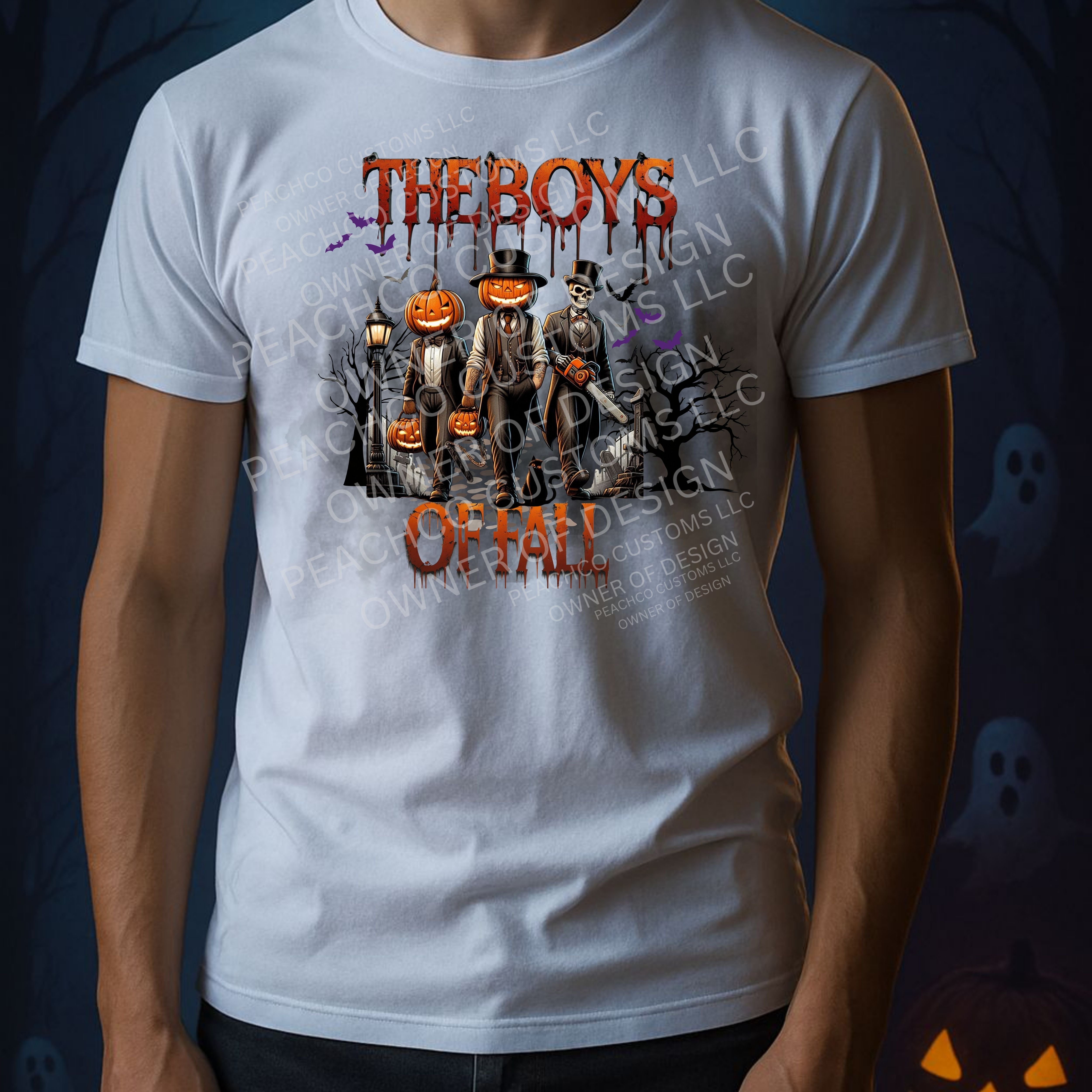 Boys of Fall Halloween Graphic Tee - Unisex Softstyle T-Shirt, Fall Apparel, Spooky Season Top, Pumpkin Shirt, Casual Halloween Shirt