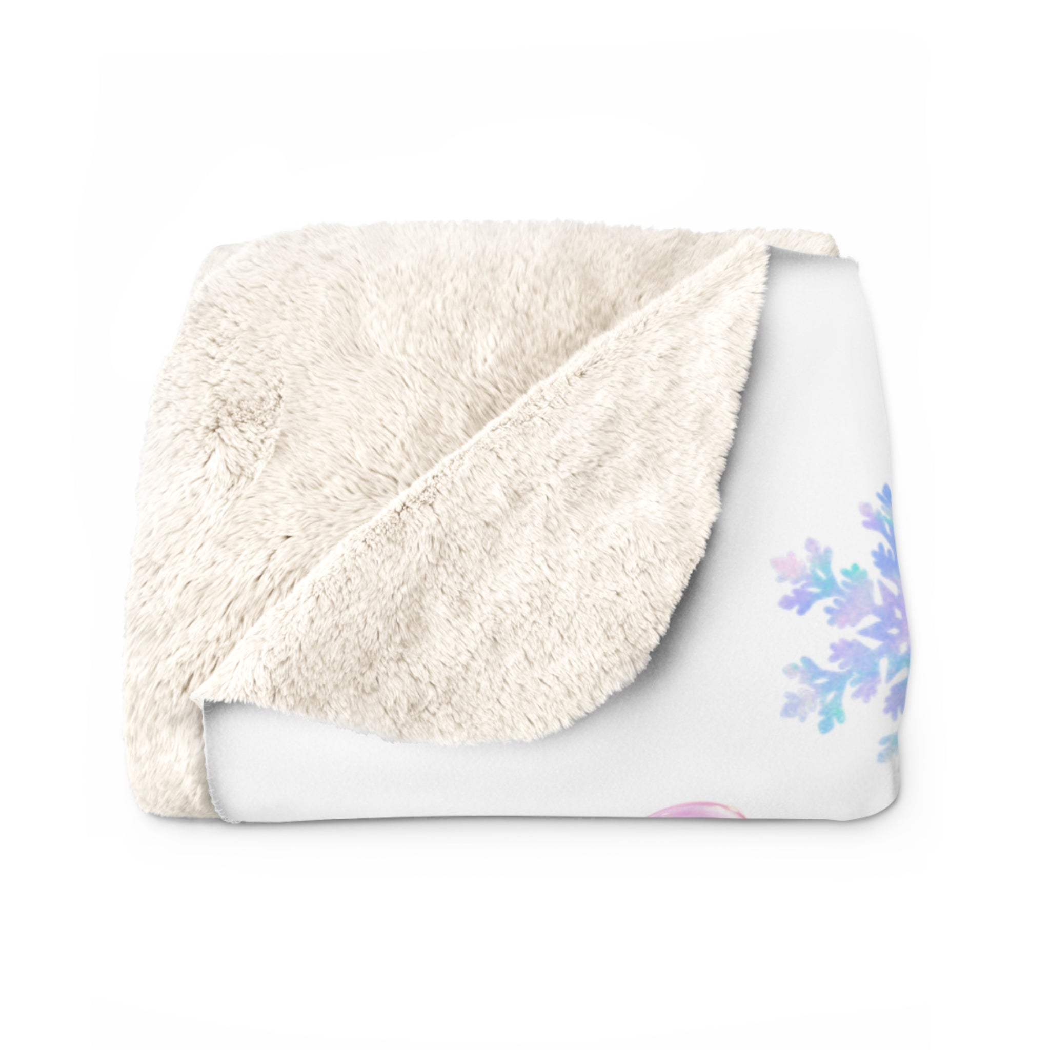 Iridescent Christmas Tree Sherpa Fleece Blanket