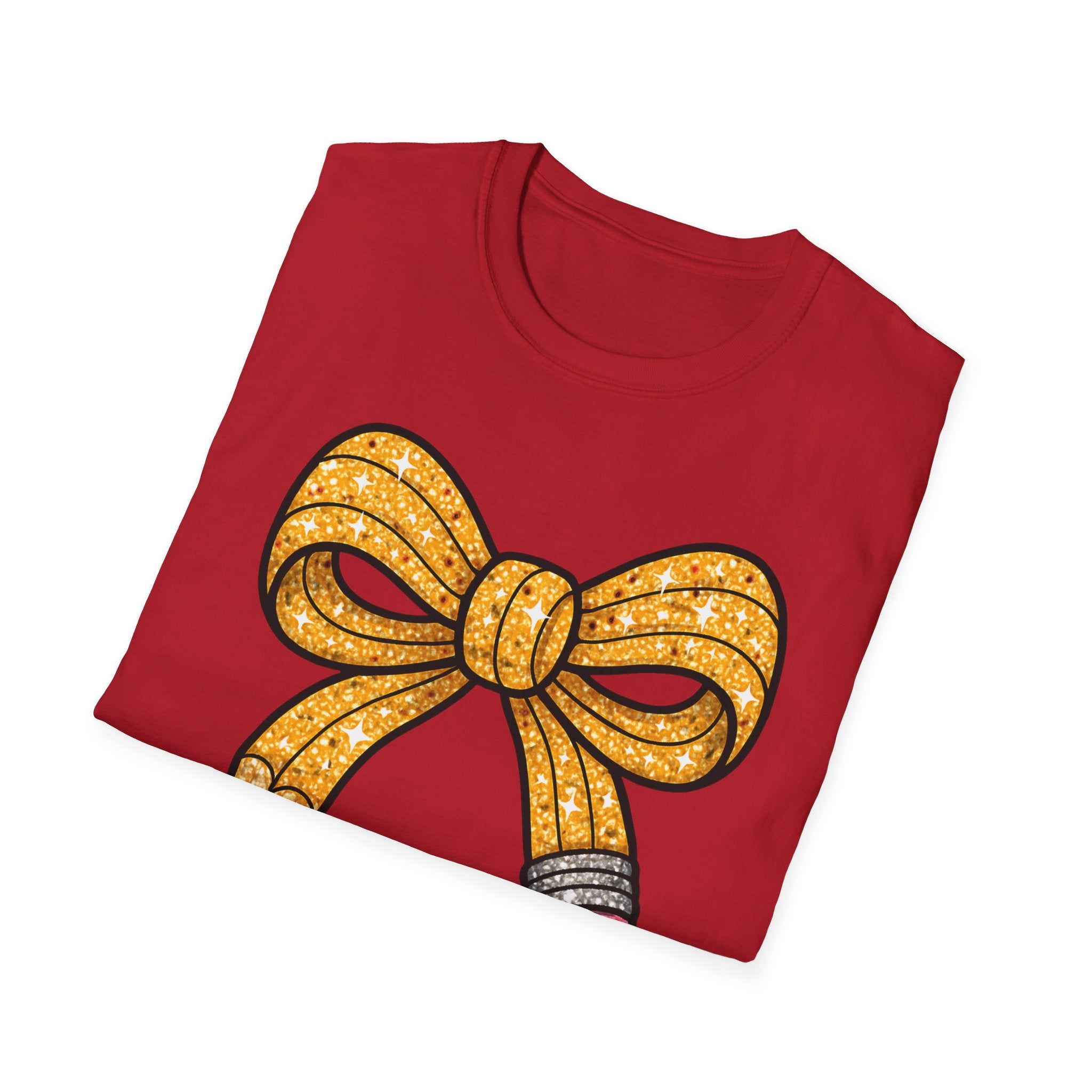 Cute Pencil Bow T-Shirt, Back to School Gift, Teacher Appreciation, Fun Classroom Apparel, Student Style