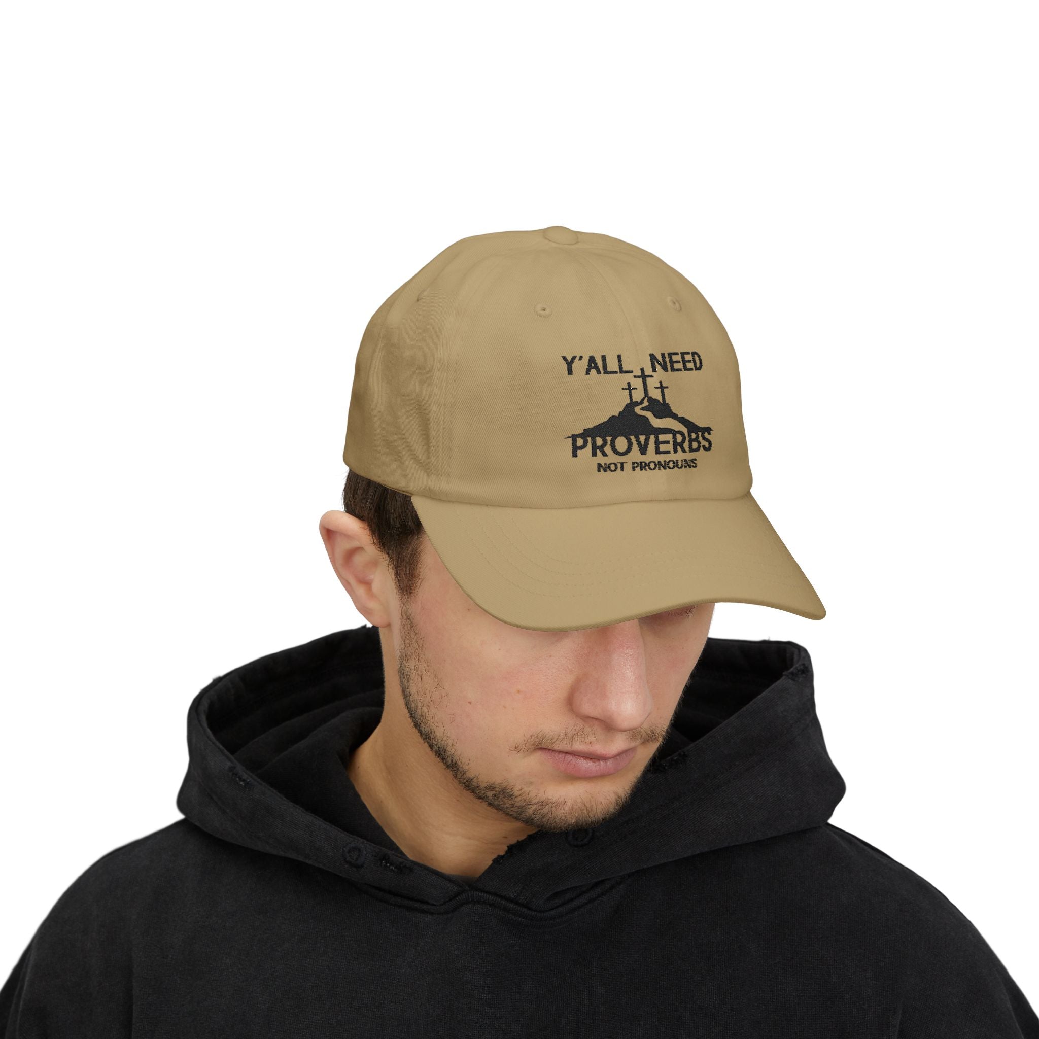 Faith-Inspired Dad Cap: Y'all Need Proverbs, Adjustable White Hat, Christian Gift, Casual Wear for Dads, Summer Style, Father's Day