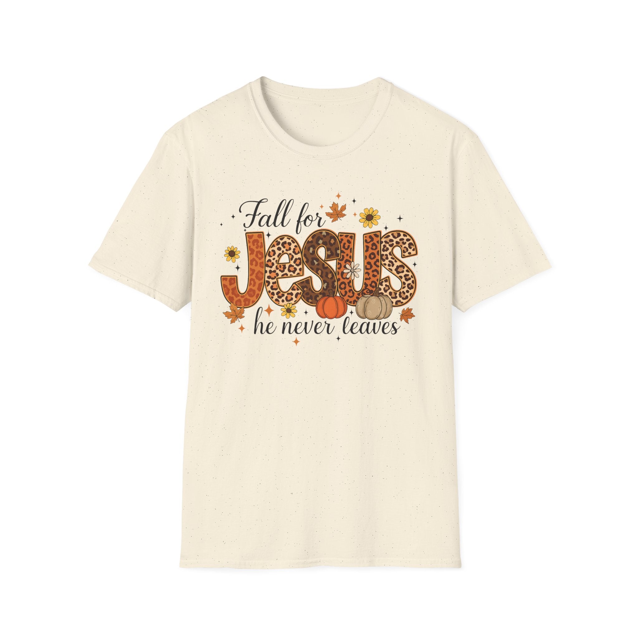 Fall for Jesus Unisex Softstyle T-Shirt | Christian Apparel, Autumn Theme, Inspirational Gift, Cute Casual Wear, Fall Festival Outfit