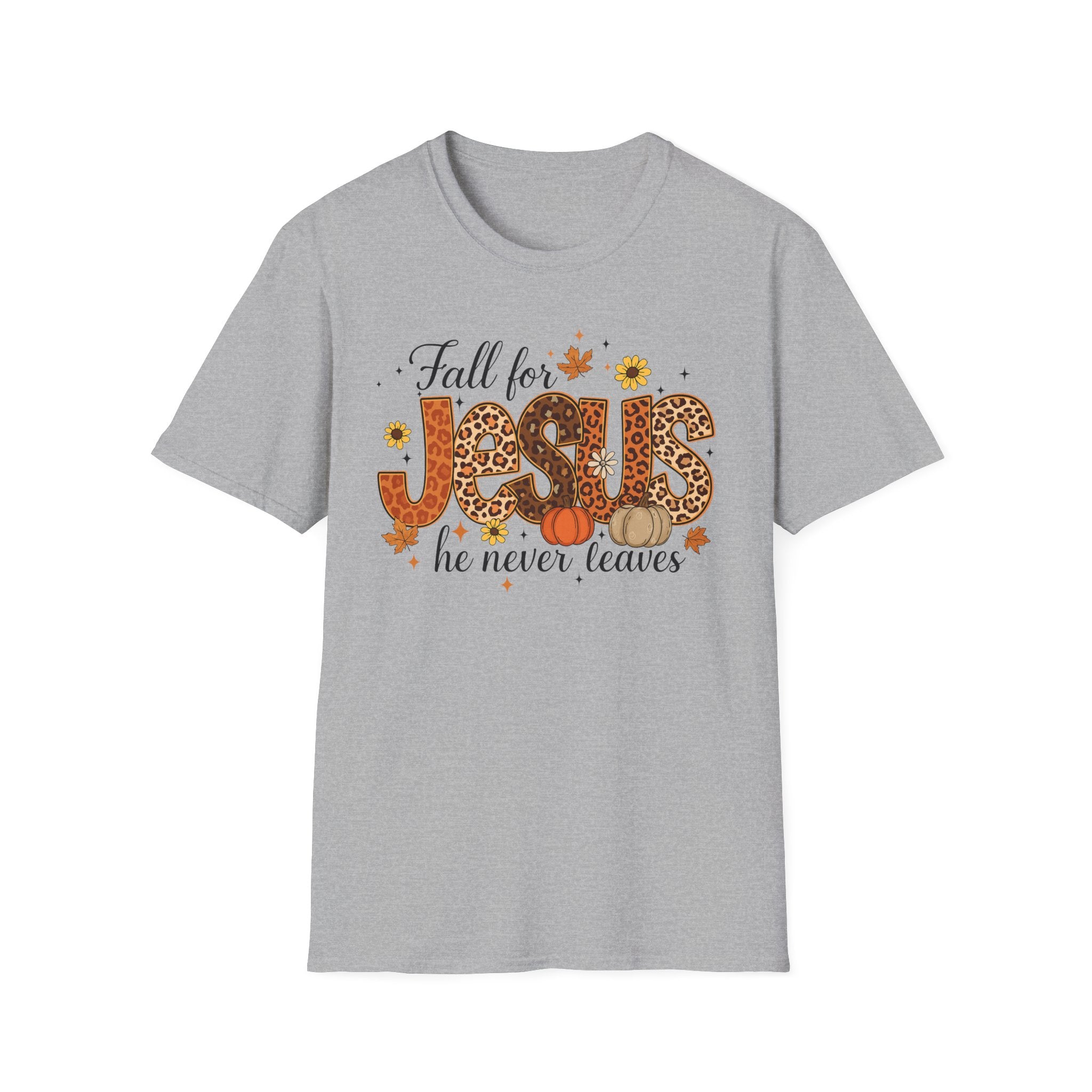 Fall for Jesus Unisex Softstyle T-Shirt | Christian Apparel, Autumn Theme, Inspirational Gift, Cute Casual Wear, Fall Festival Outfit