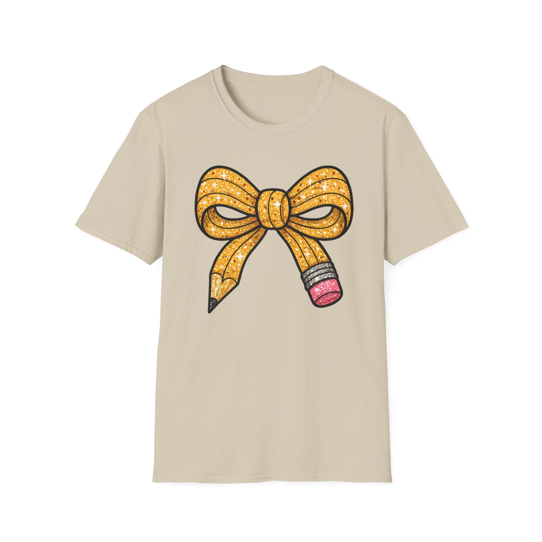 Cute Pencil Bow T-Shirt, Back to School Gift, Teacher Appreciation, Fun Classroom Apparel, Student Style