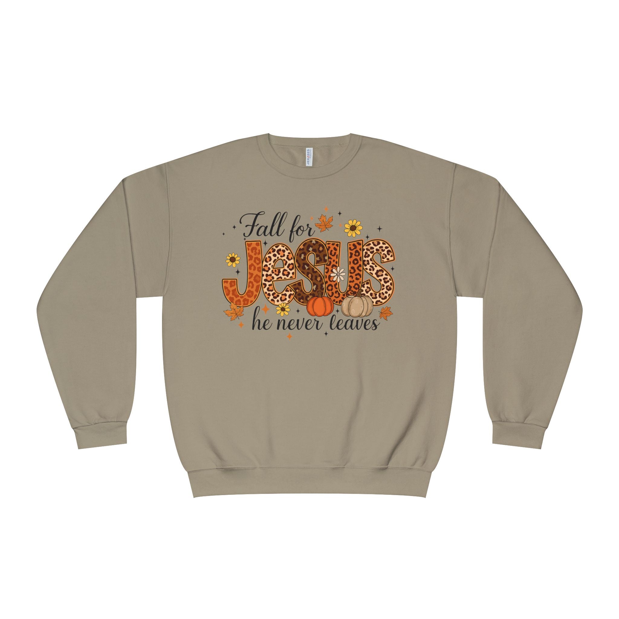 Faith-Inspired Fall for Jesus Crewneck Sweatshirt - Cozy Christian Apparel, Autumn Fashion Gift, Believers Sweater, Religious Winter Top,