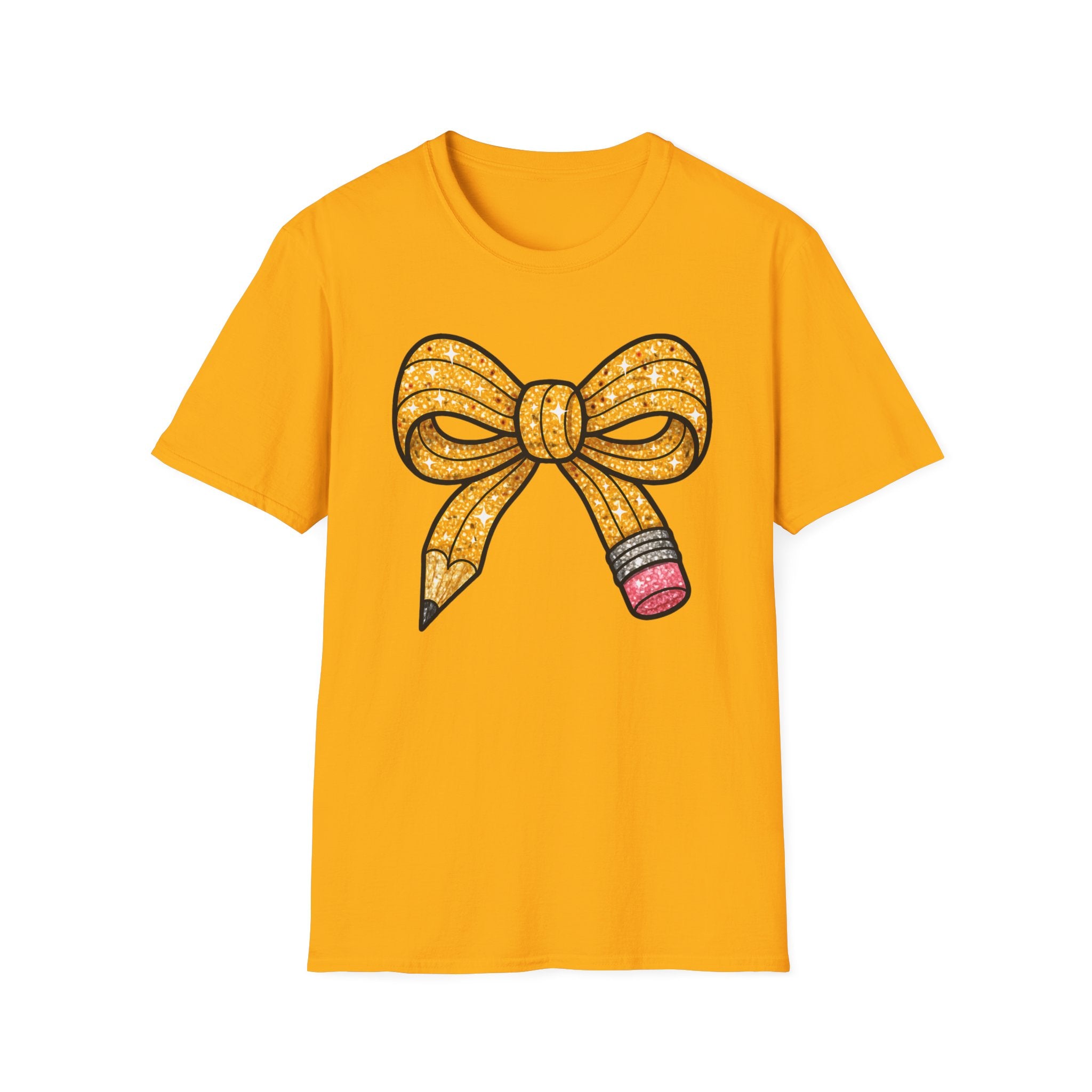 Cute Pencil Bow T-Shirt, Back to School Gift, Teacher Appreciation, Fun Classroom Apparel, Student Style