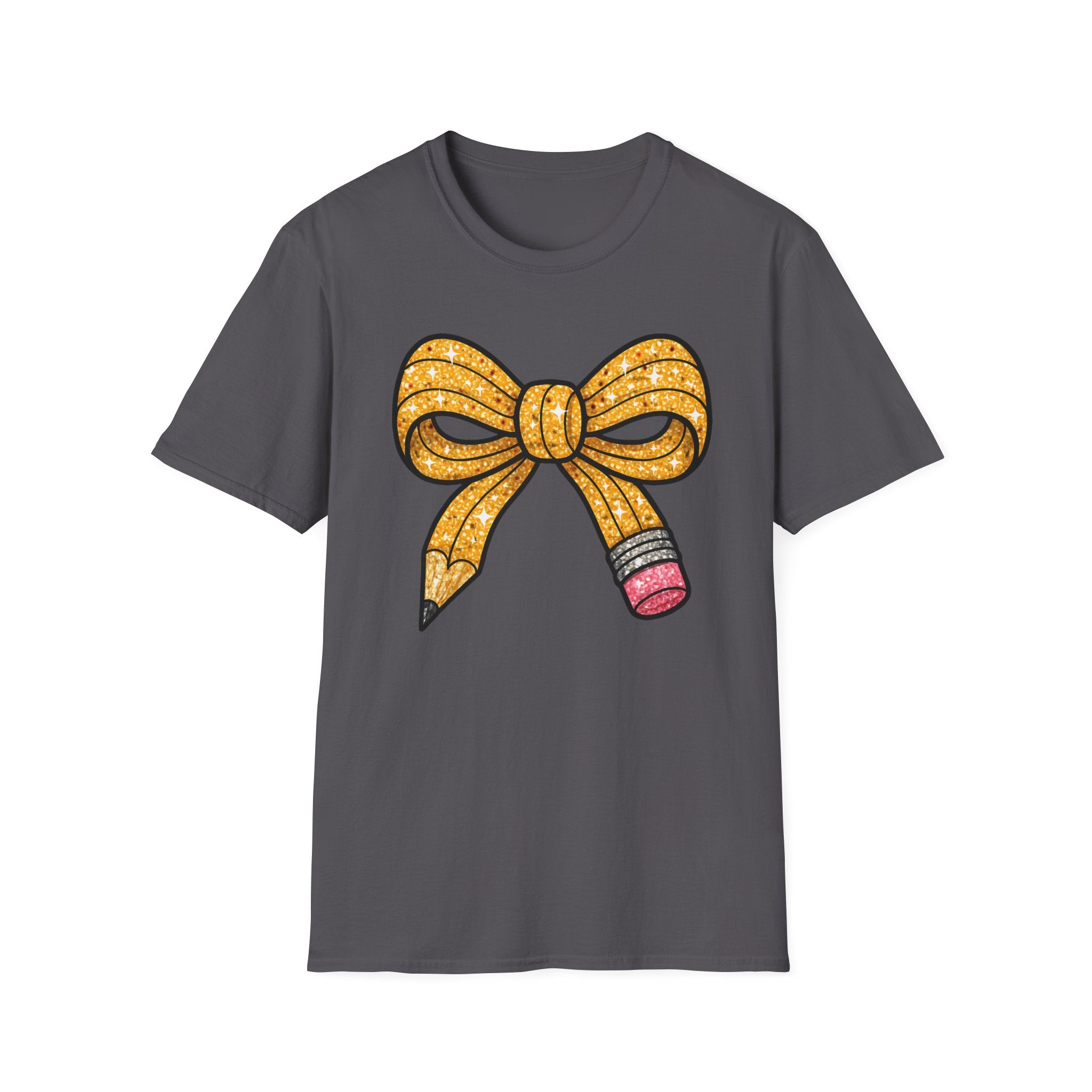 Cute Pencil Bow T-Shirt, Back to School Gift, Teacher Appreciation, Fun Classroom Apparel, Student Style