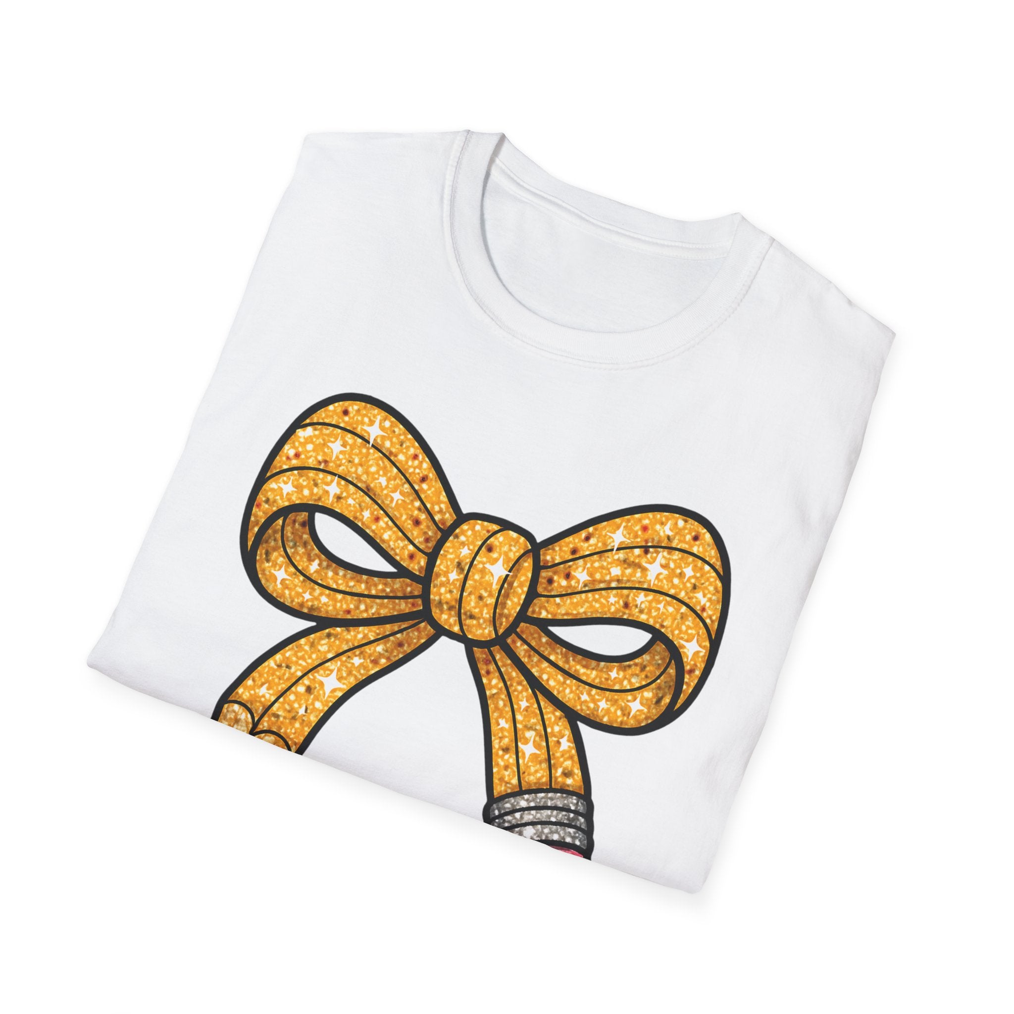 Cute Pencil Bow T-Shirt, Back to School Gift, Teacher Appreciation, Fun Classroom Apparel, Student Style