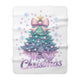 Iridescent Christmas Tree Sherpa Fleece Blanket