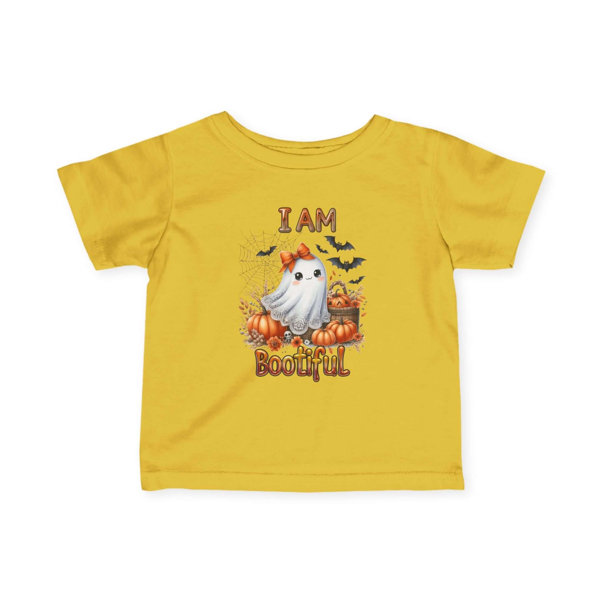 Cute Ghost Tee, Halloween Baby Shirt, Toddler Costume Top, Fall Apparel, Spooky Season Outfit, Infant Fine Jersey
