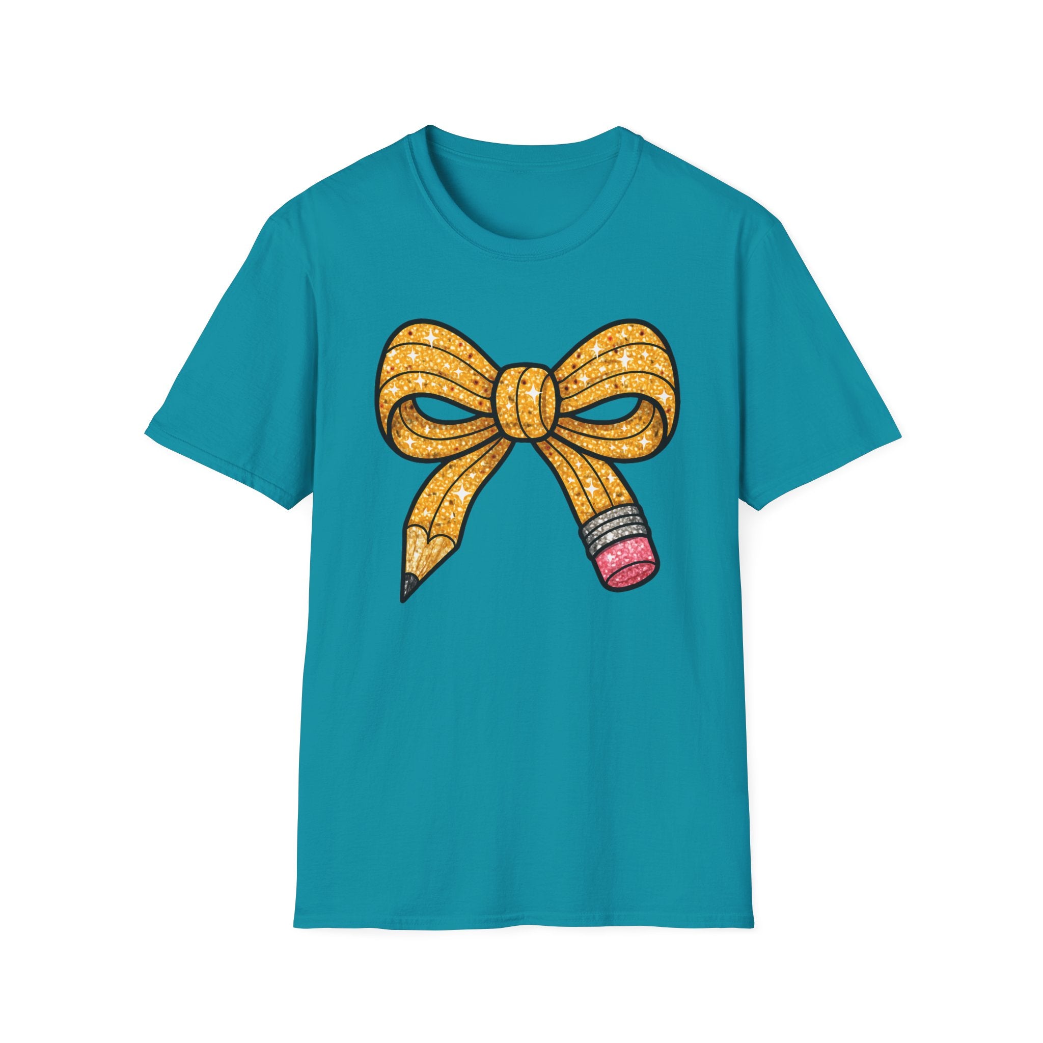Cute Pencil Bow T-Shirt, Back to School Gift, Teacher Appreciation, Fun Classroom Apparel, Student Style