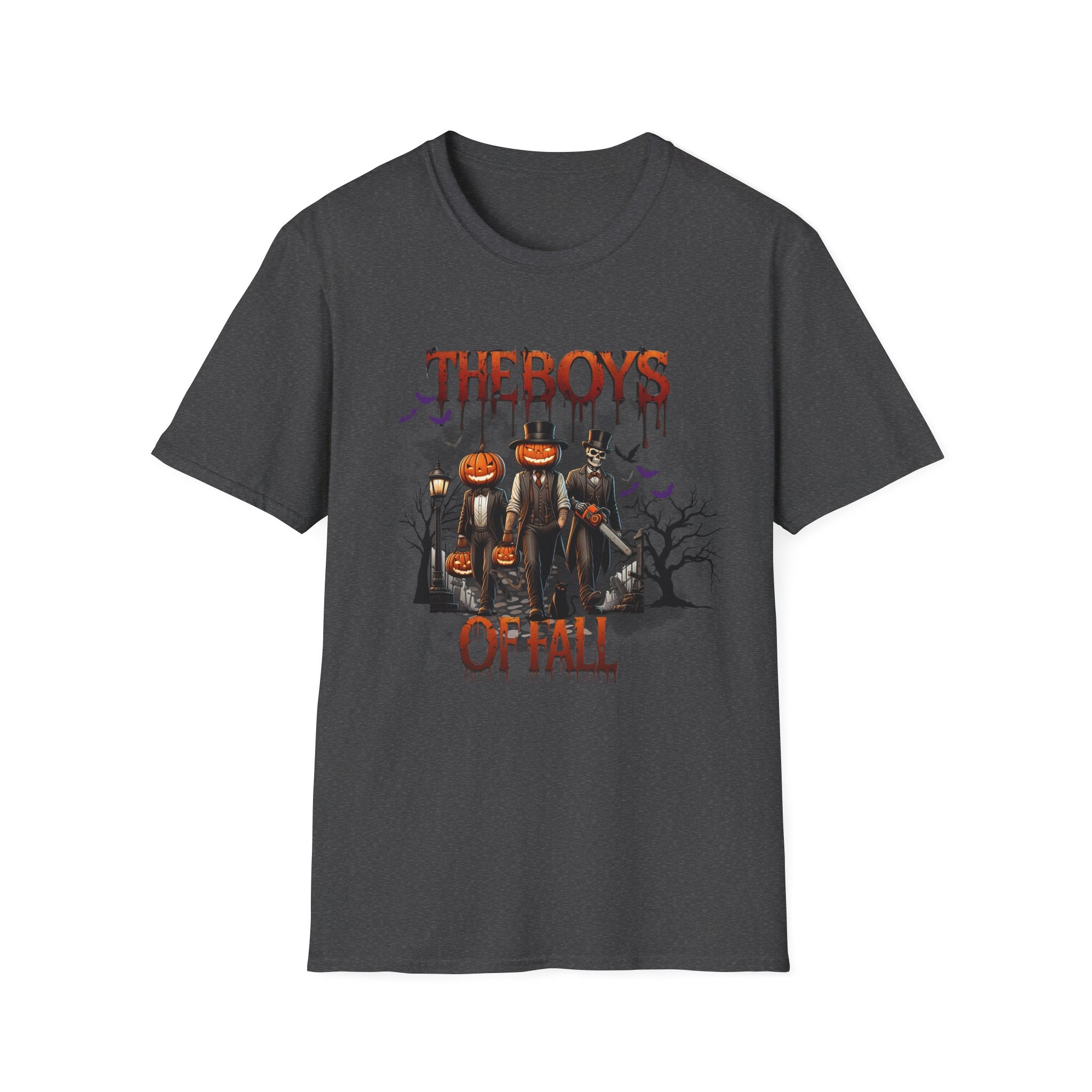 Boys of Fall Halloween Graphic Tee - Unisex Softstyle T-Shirt, Fall Apparel, Spooky Season Top, Pumpkin Shirt, Casual Halloween Shirt