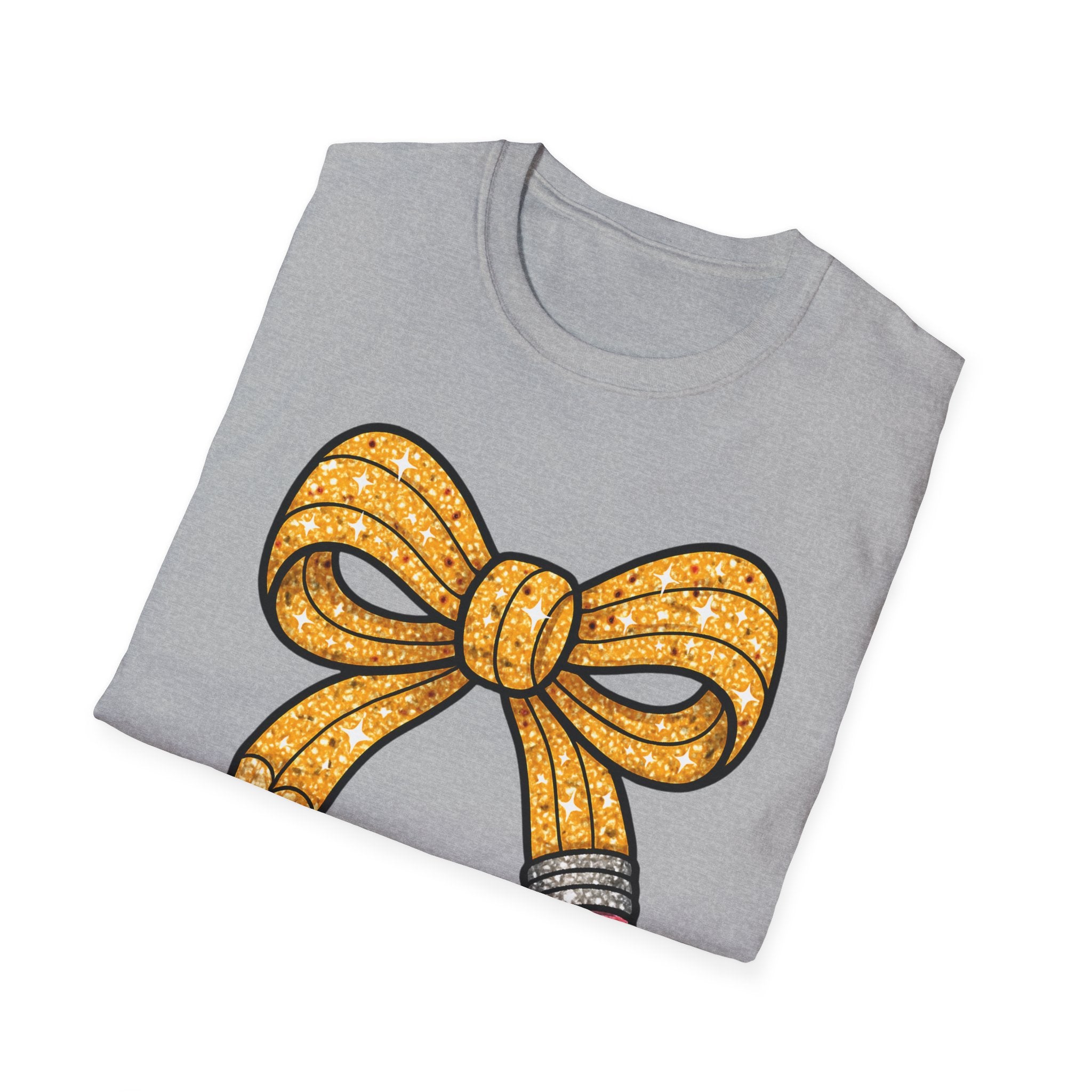 Cute Pencil Bow T-Shirt, Back to School Gift, Teacher Appreciation, Fun Classroom Apparel, Student Style