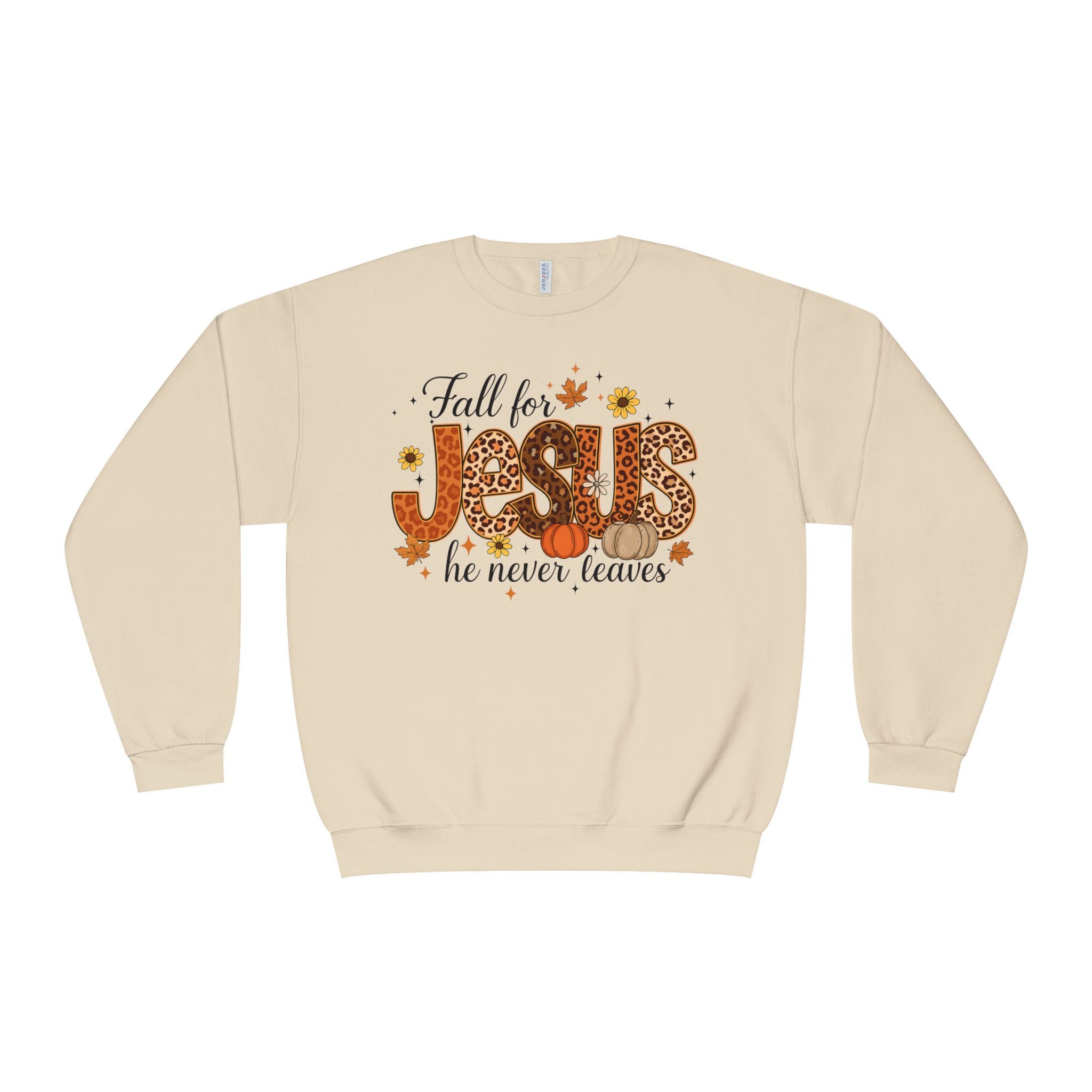 Faith-Inspired Fall for Jesus Crewneck Sweatshirt - Cozy Christian Apparel, Autumn Fashion Gift, Believers Sweater, Religious Winter Top,