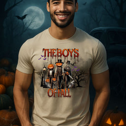 Boys of Fall Halloween Graphic Tee - Unisex Softstyle T-Shirt, Fall Apparel, Spooky Season Top, Pumpkin Shirt, Casual Halloween Shirt
