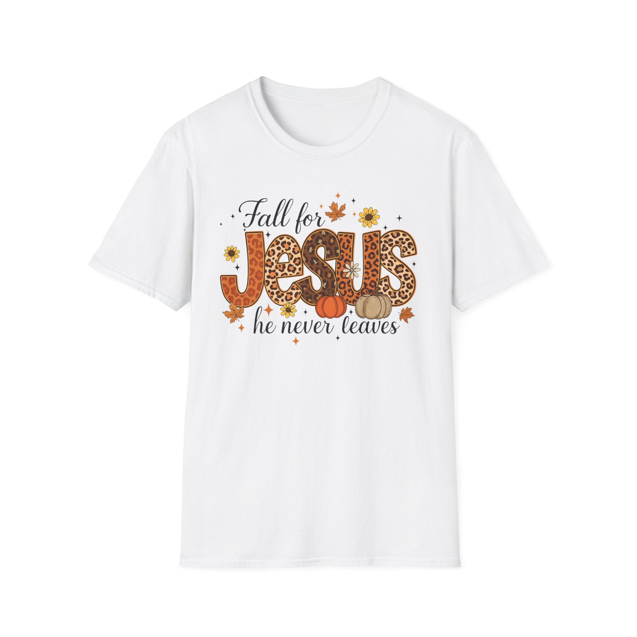 Fall for Jesus Unisex Softstyle T-Shirt | Christian Apparel, Autumn Theme, Inspirational Gift, Cute Casual Wear, Fall Festival Outfit