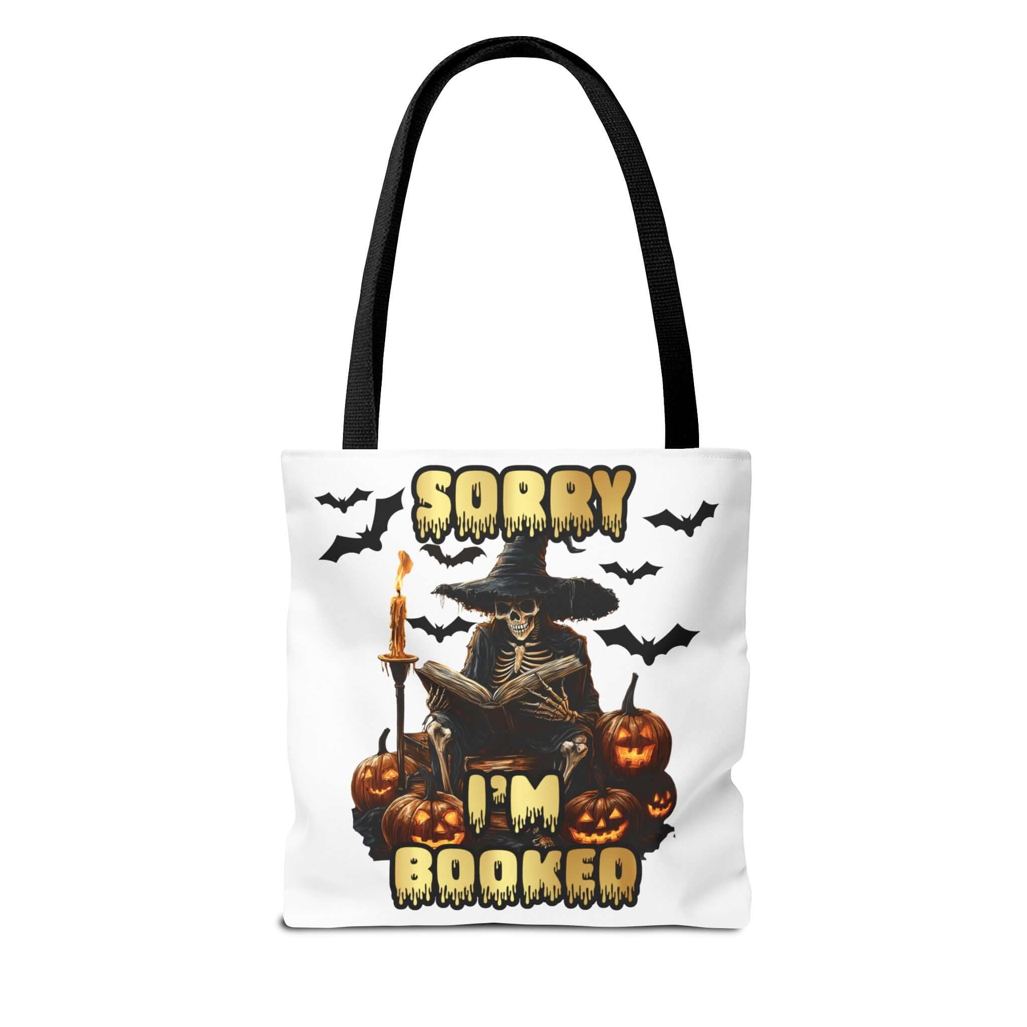 Spooky Halloween Tote Bag, Fall Accessory, Trick-or-Treat Bag, Festival Tote, October Decor, Halloween-Themed Pumpkin Print