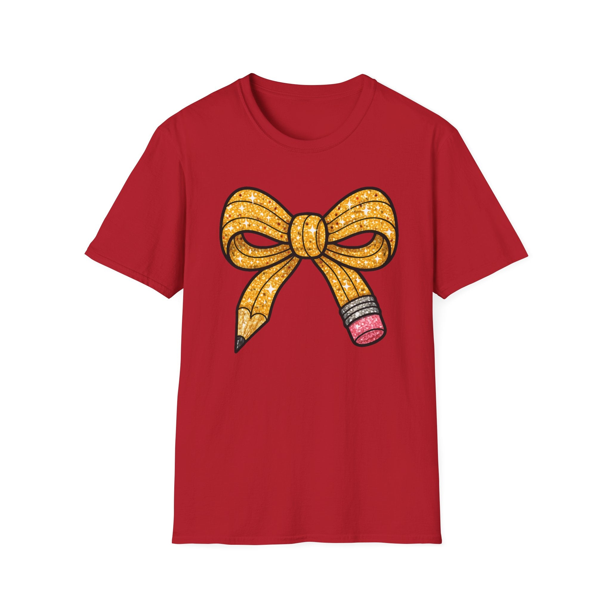 Cute Pencil Bow T-Shirt, Back to School Gift, Teacher Appreciation, Fun Classroom Apparel, Student Style