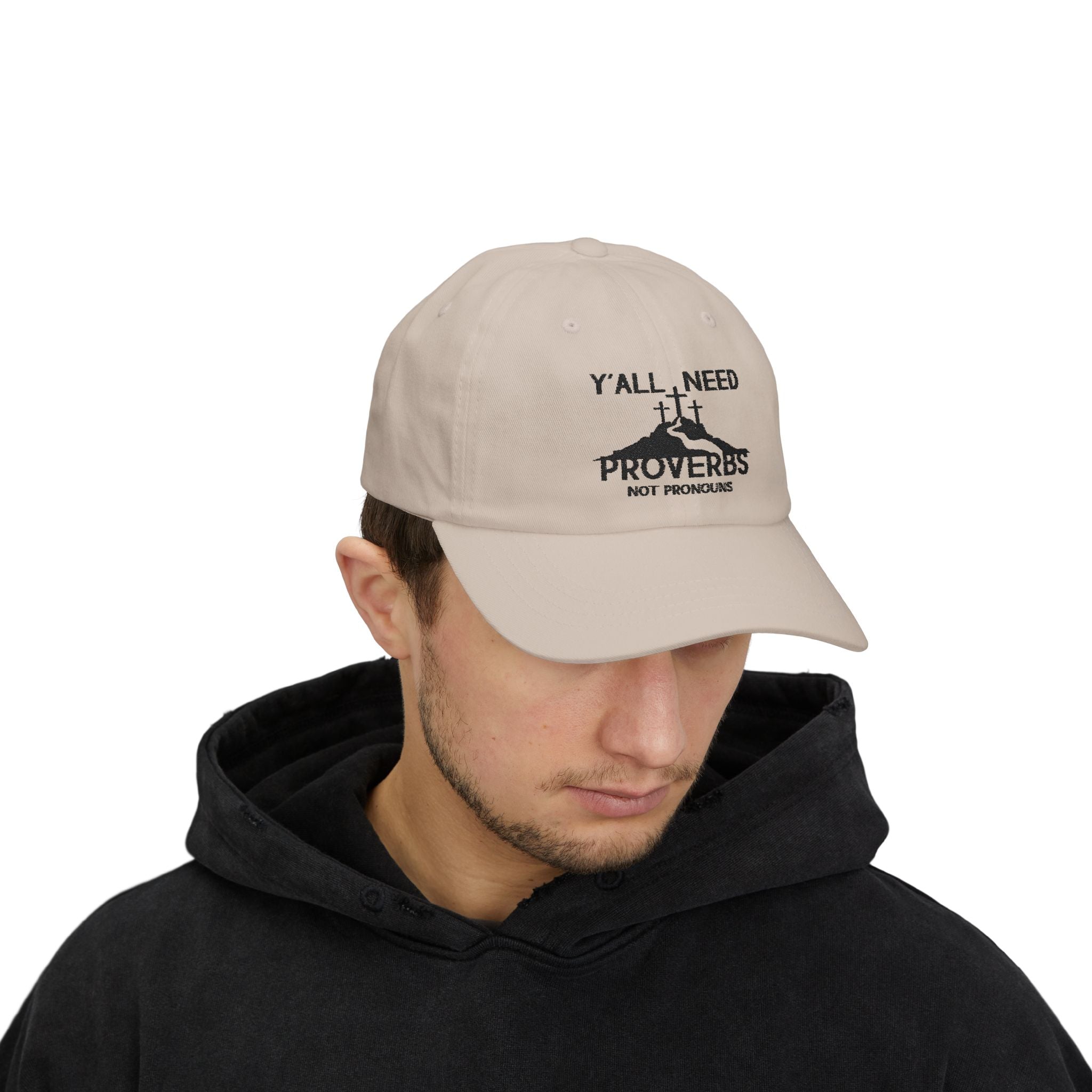 Faith-Inspired Dad Cap: Y'all Need Proverbs, Adjustable White Hat, Christian Gift, Casual Wear for Dads, Summer Style, Father's Day