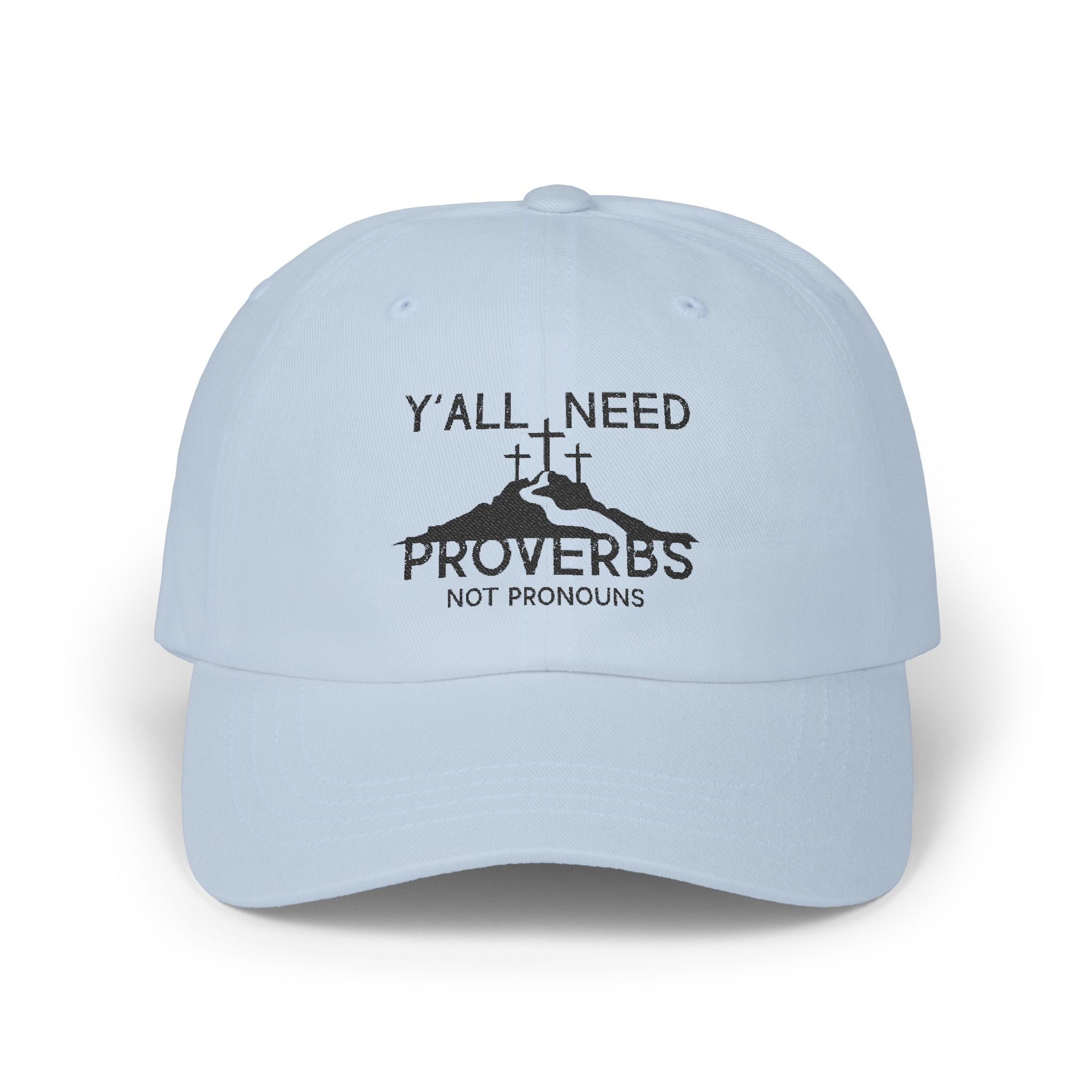 Faith-Inspired Dad Cap: Y'all Need Proverbs, Adjustable White Hat, Christian Gift, Casual Wear for Dads, Summer Style, Father's Day