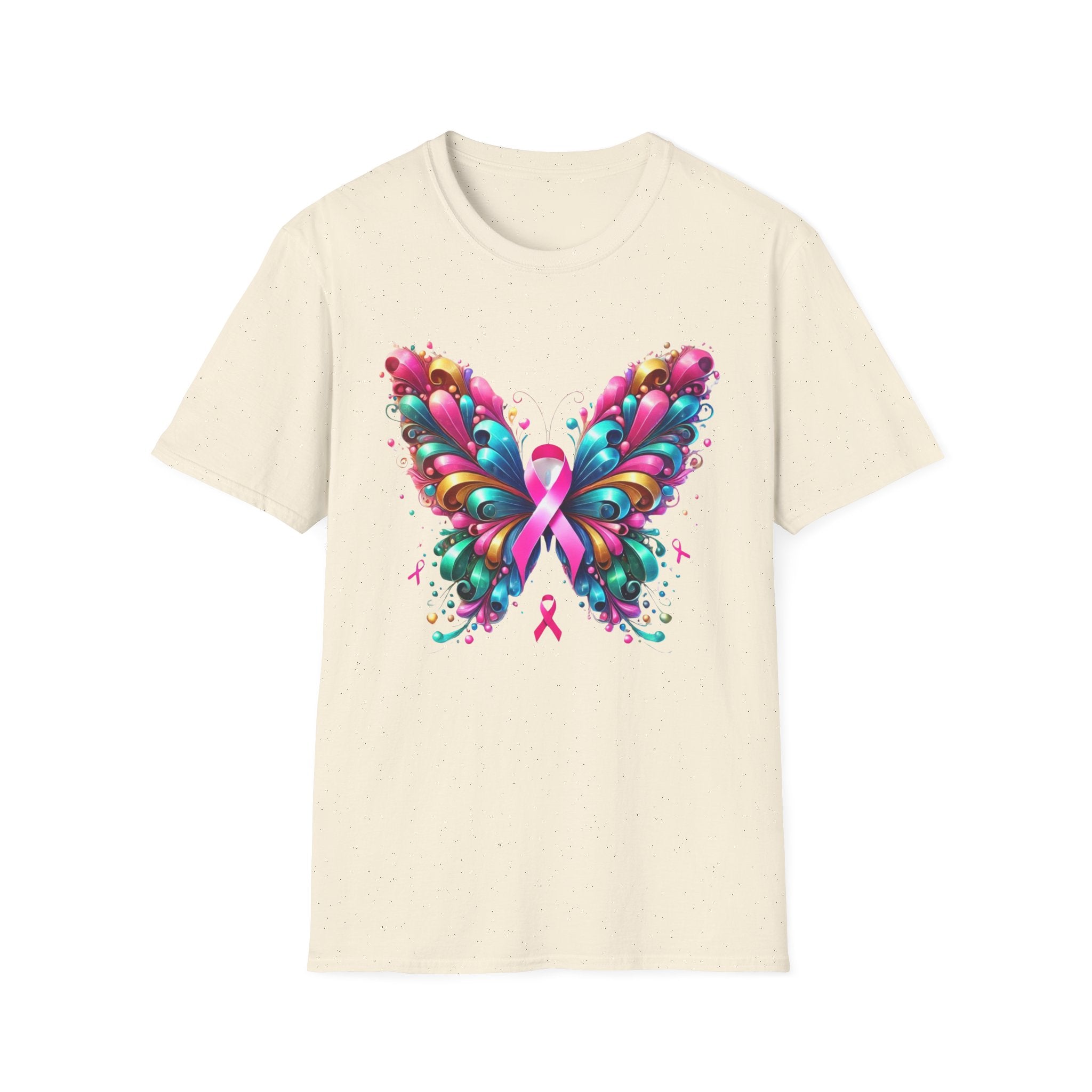 Colorful Butterfly Awareness T-Shirt | Breast Cancer Awareness, Supportive Gift, Unisex Tee, Summer Outfit, Graphic Shirt