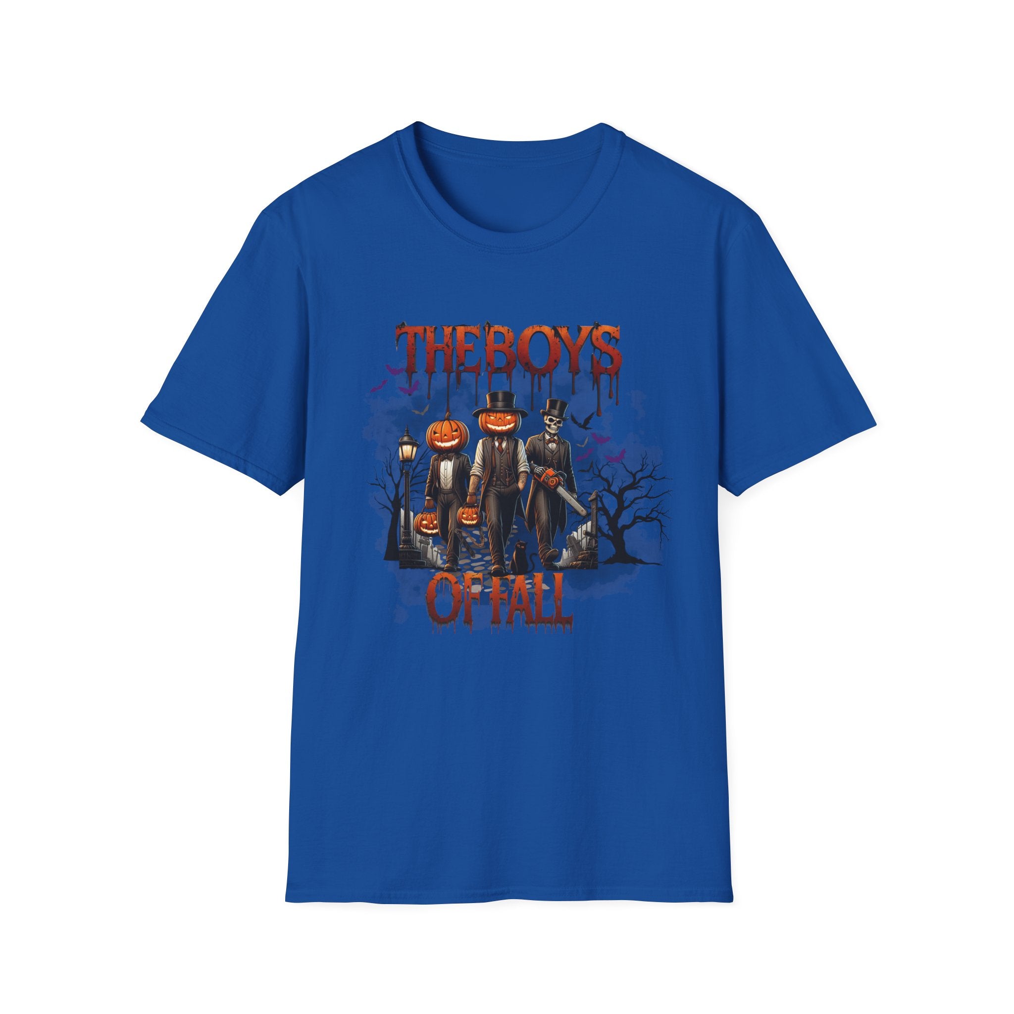 Boys of Fall Halloween Graphic Tee - Unisex Softstyle T-Shirt, Fall Apparel, Spooky Season Top, Pumpkin Shirt, Casual Halloween Shirt