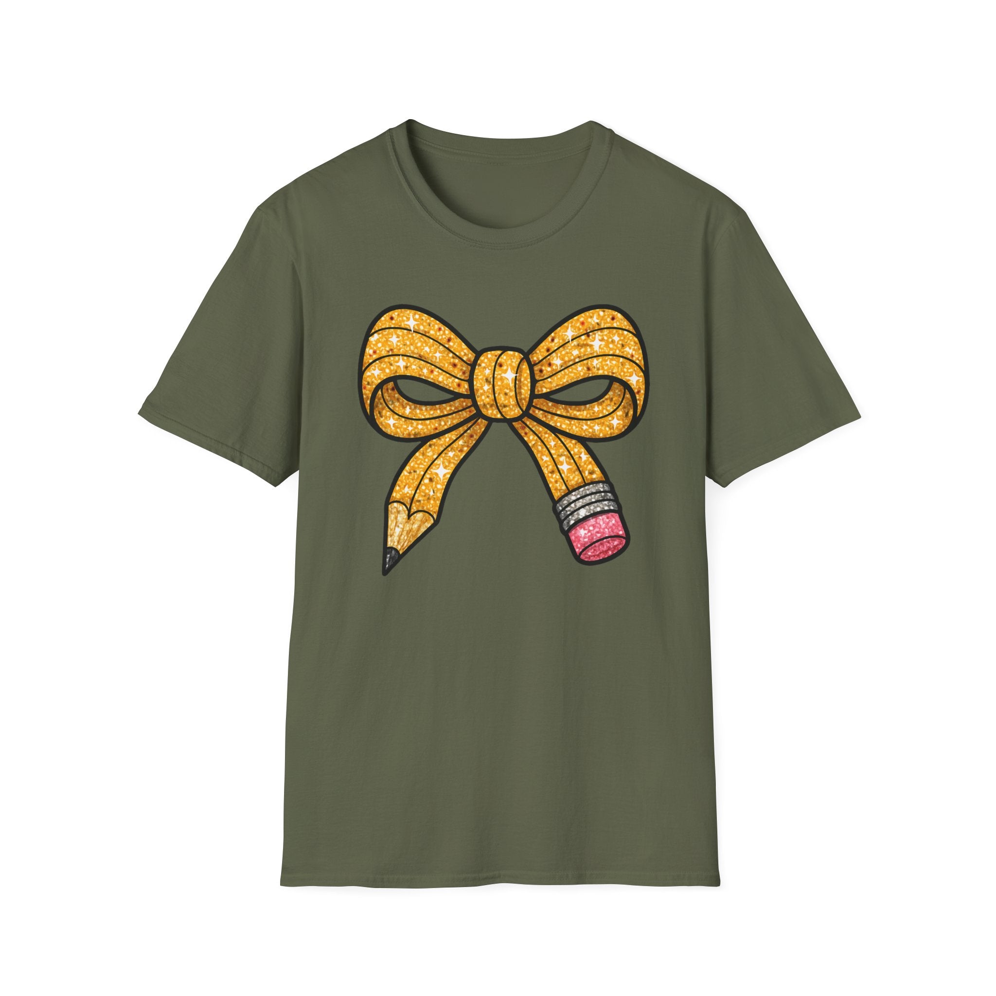 Cute Pencil Bow T-Shirt, Back to School Gift, Teacher Appreciation, Fun Classroom Apparel, Student Style