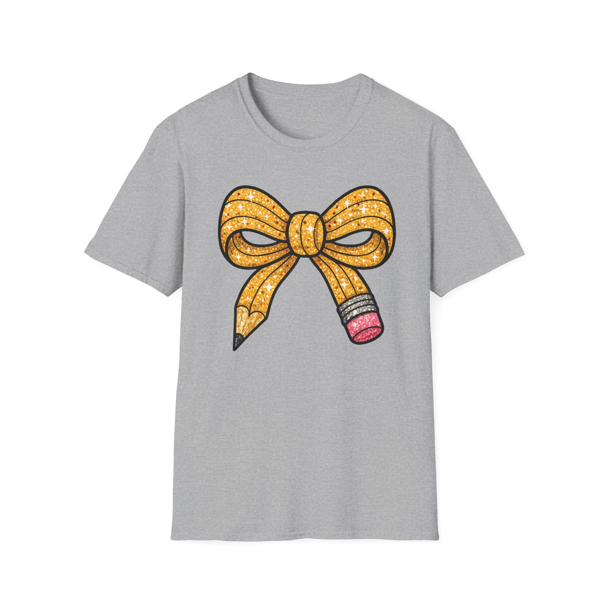 Cute Pencil Bow T-Shirt, Back to School Gift, Teacher Appreciation, Fun Classroom Apparel, Student Style