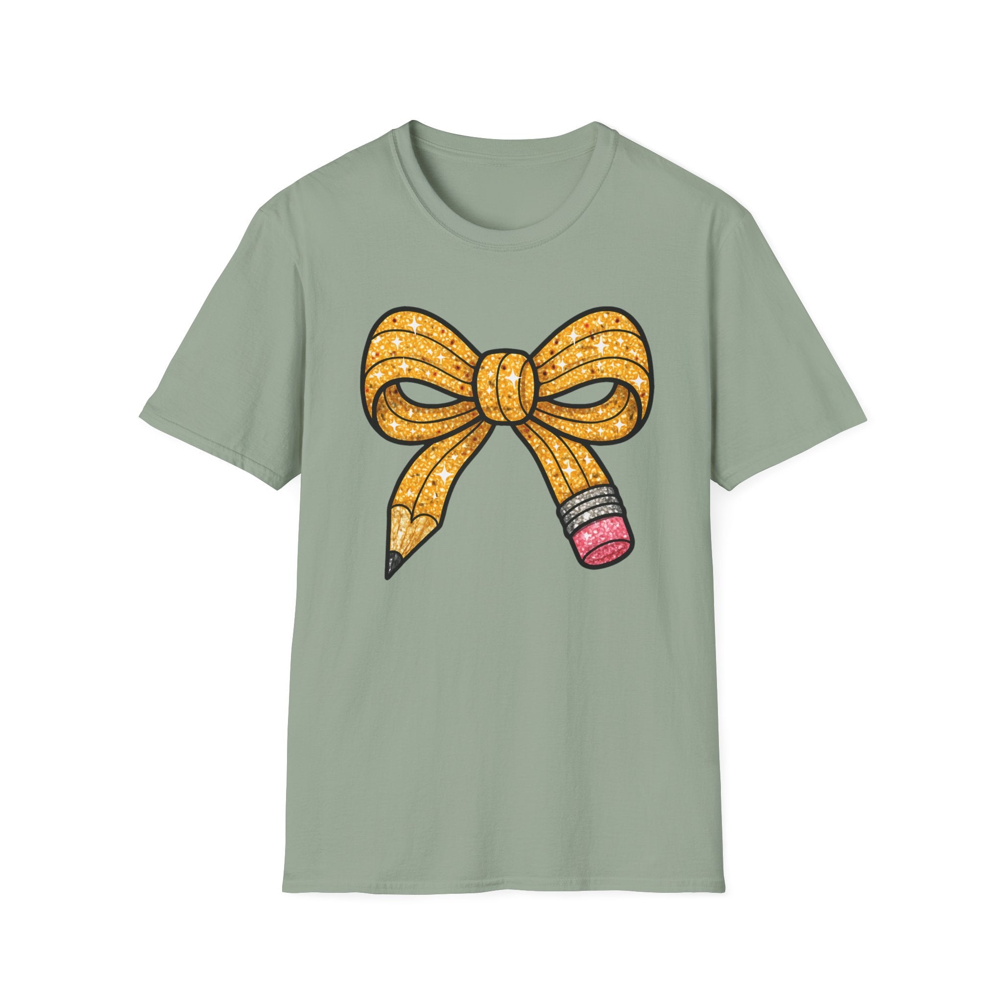 Cute Pencil Bow T-Shirt, Back to School Gift, Teacher Appreciation, Fun Classroom Apparel, Student Style