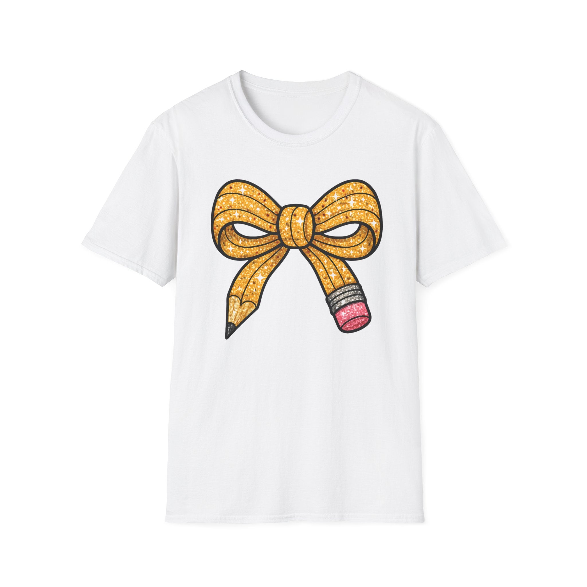 Cute Pencil Bow T-Shirt, Back to School Gift, Teacher Appreciation, Fun Classroom Apparel, Student Style