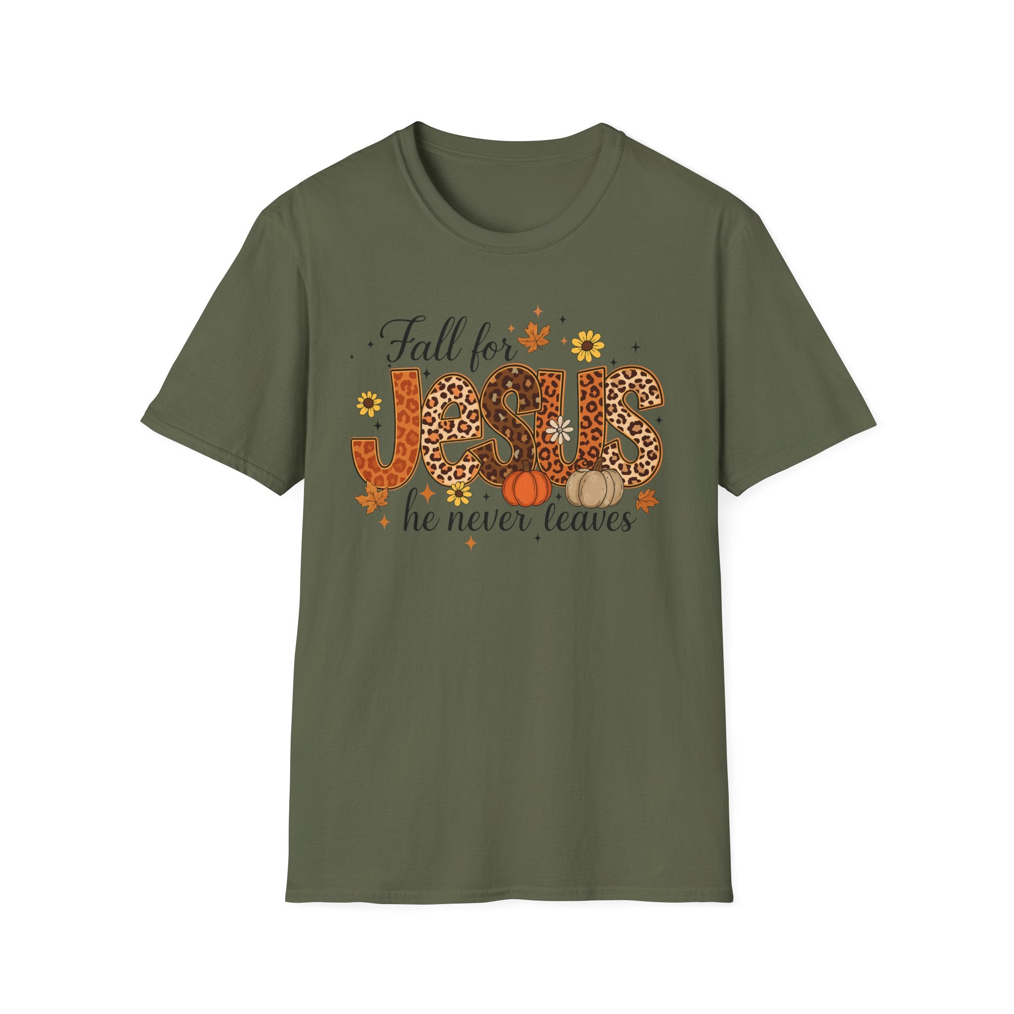 Fall for Jesus Unisex Softstyle T-Shirt | Christian Apparel, Autumn Theme, Inspirational Gift, Cute Casual Wear, Fall Festival Outfit