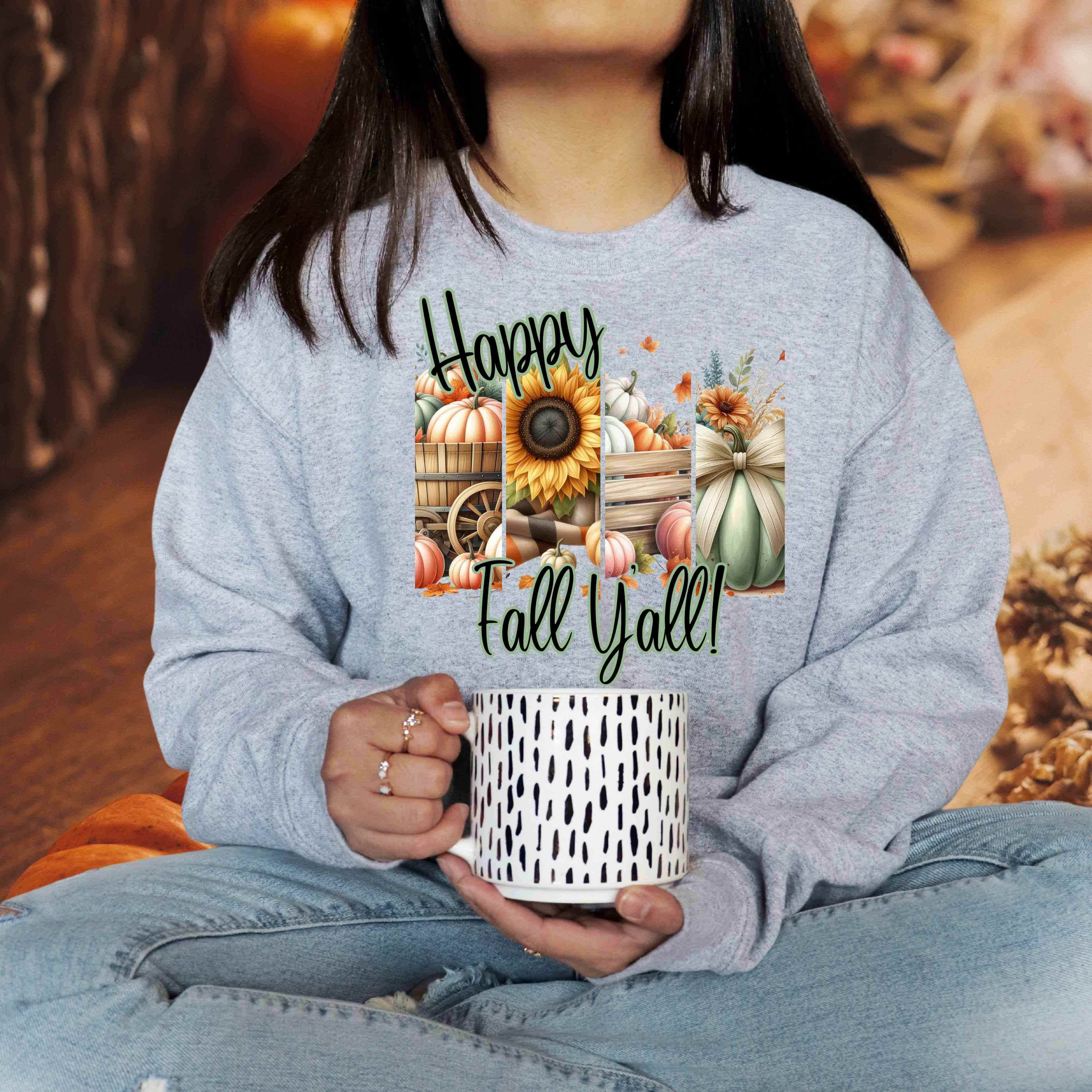 Autumn Vibes Crewneck Sweatshirt | Cozy Fall Sweatshirt, Pumpkin Sweater, Seasonal Apparel, Thanksgiving Gift