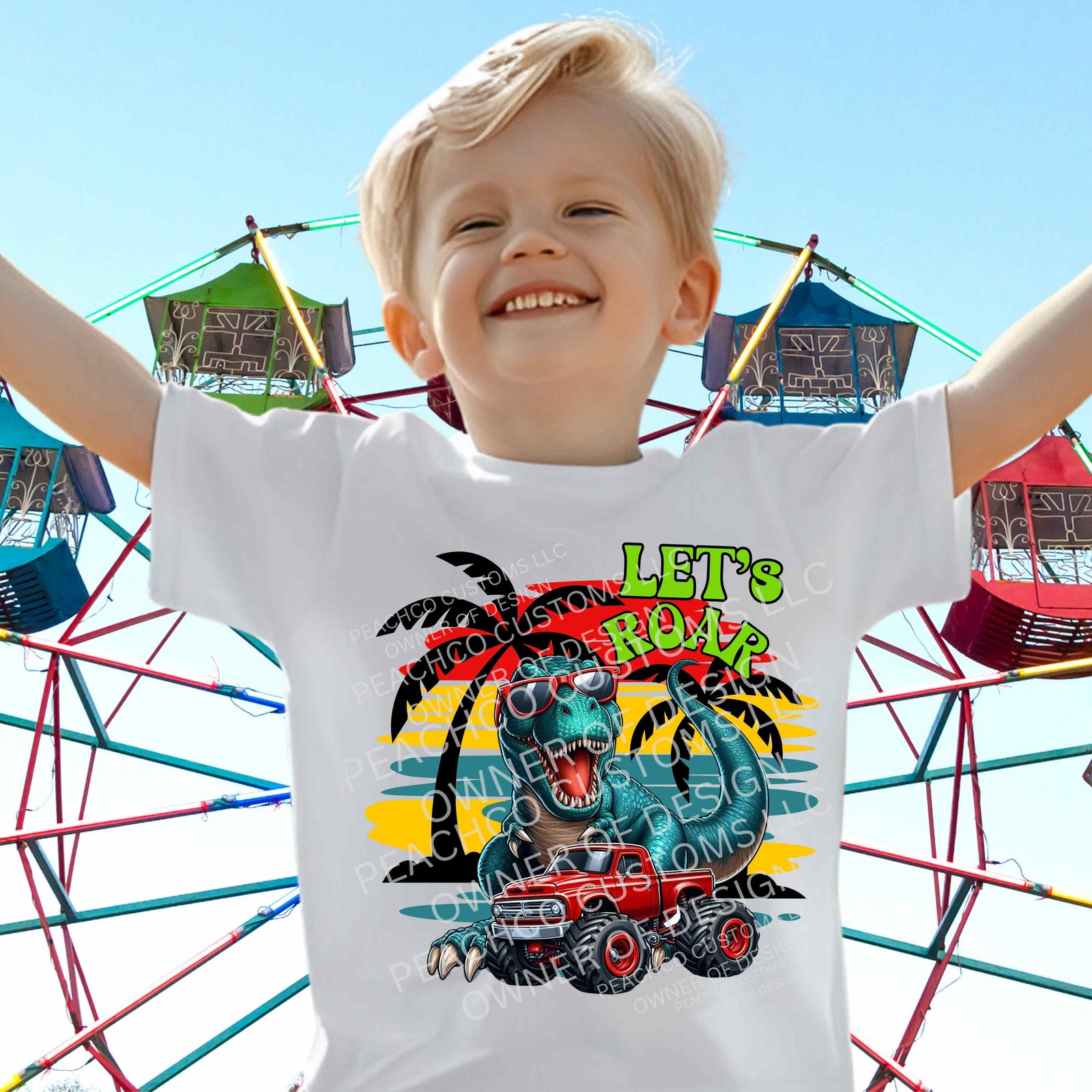 Dinosaur and Monster Truck Toddler Tees